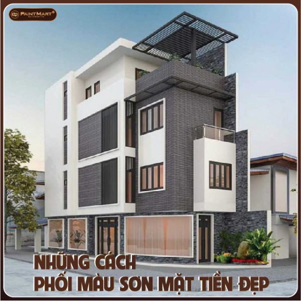 phối màu mặt tiền nhà đẹp