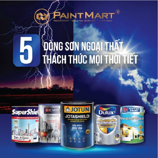Top 5 dòng sơn ngoại thất thách thức mọi thời tiết 