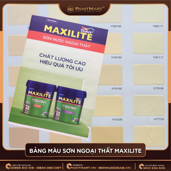 Bảng màu sơn ngoại thất Maxilite