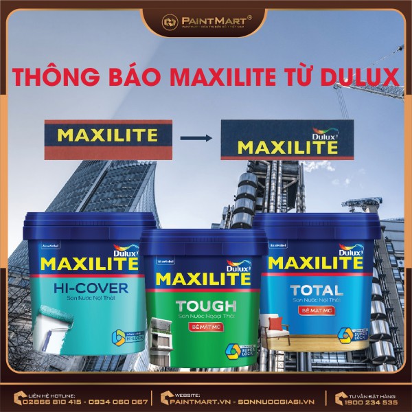 Giới thiệu nhận diện thương hiệu và sản phẩm Maxilite từ Dulux