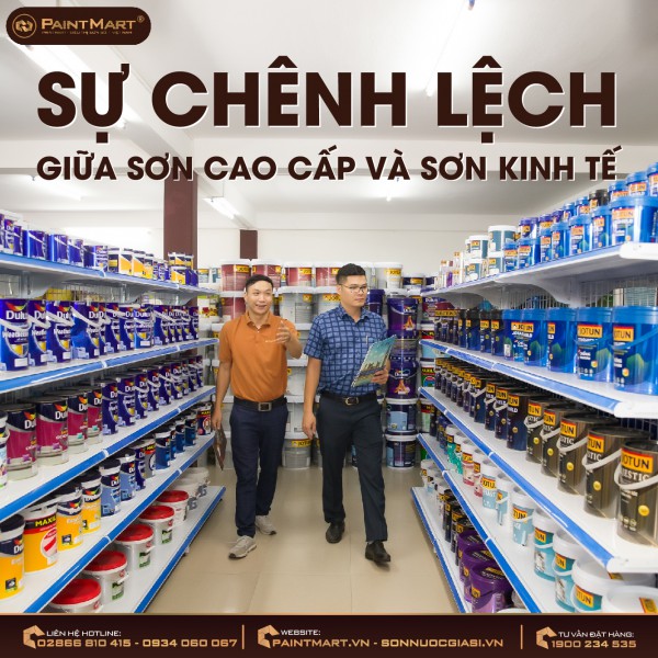 Sự chênh lệch chất lượng giữa sơn cao cấp và sơn kinh tế