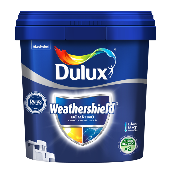 Sơn ngoại thất Dulux Weathershield bề mặt mờ BJ8 1L