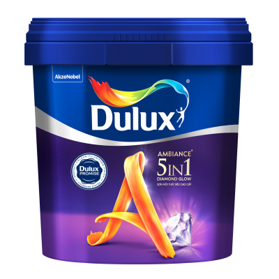 Sơn nội thất Dulux Ambiance 5 In 1 Diamond Glow siêu bóng 66AB lon 5L