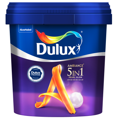 Sơn nội thất Dulux Ambiance 5 in 1 Pearl Glow bóng mờ 66A lon 5L