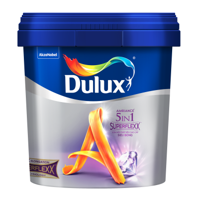 Sơn nội thất Dulux Ambiance 5 in 1 Superflexx siêu bóng Z611B lon 5L