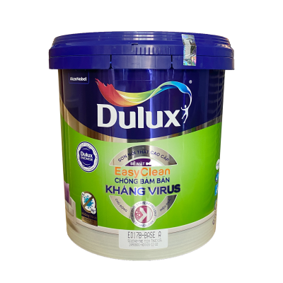 Sơn nội thất Dulux EasyClean Chống Bám Bẩn Kháng Virus - Bóng E017B thùng 15L