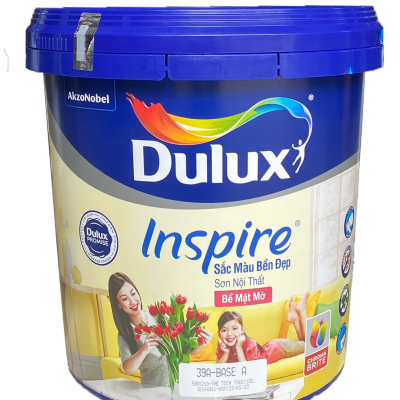 Sơn nội thất Dulux Inspire bền đẹp bề mặt mờ  39A thùng 15L