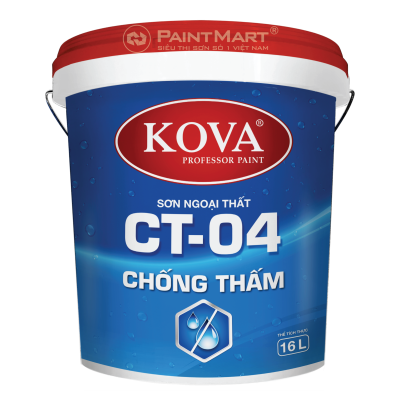 Sơn ngoại thất cao cấp KOVA CT-04 CHỐNG THẤM - THÙNG 16L