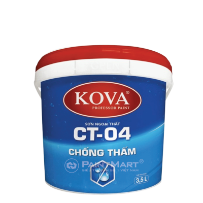 Sơn ngoại thất cao cấp KOVA CT-04 CHỐNG THẤM - LON 3.5L