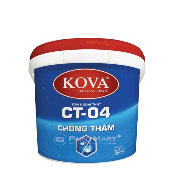 Sơn ngoại thất cao cấp KOVA CT-04 CHỐNG THẤM - LON 3.5L