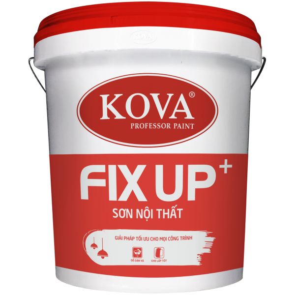 Sơn nước nội thất KOVA FIX UP bề mặt mờ - Lon 3,5L