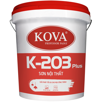 Sơn nước nội thất không bóng KOVA  K-203 Plus LON 3,5L