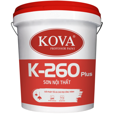 Sơn nước nội thất không bóng KOVA K-260 Plus LON 3,5L