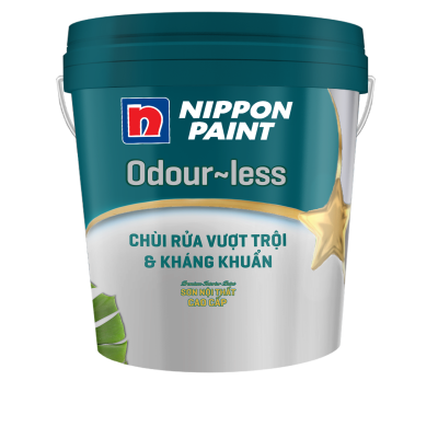 Sơn nội thất Nippon Odour-less Chùi Rửa Vượt Trội và Kháng Khuẩn 15L