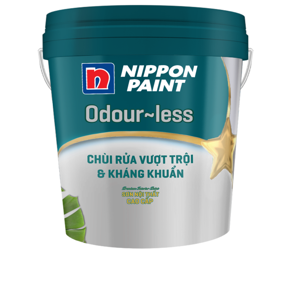 Sơn nội thất Nippon Odour-less Chùi Rửa Vượt Trội và Kháng Khuẩn 15L