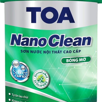 Sơn nội thất cao cấp Toa Nanoclean bóng mờ - 875ML