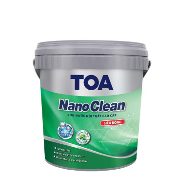 Sơn nội thất cao cấp Toa Nanoclean siêu bóng - 5L