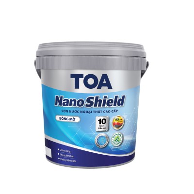 Sơn ngoại thất cao cấp Toa Nanoshield bóng mờ  bảo vệ 10 năm - 5L