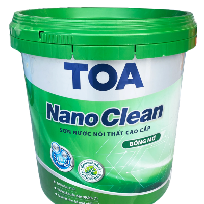 Sơn nội thất cao cấp Toa Nanoclean bóng mờ - 15L