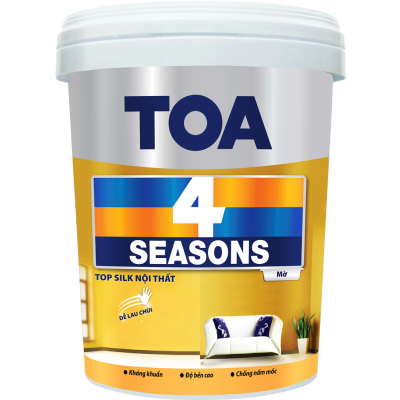 Sơn nội thất Toa 4 Seasons Interiol Top Silk - 18L