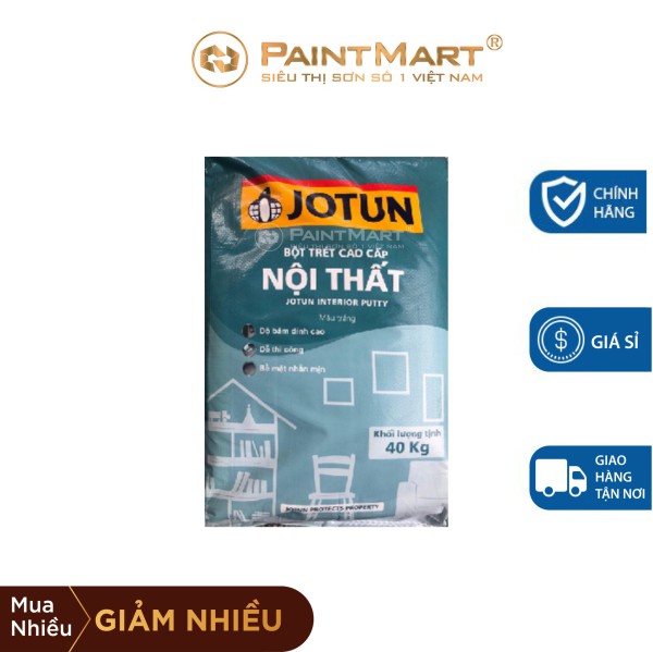 Bột trét tường nội thất Jotun giá sỉ bao 40 kg