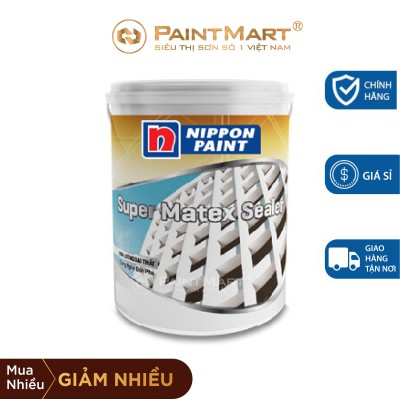 Sơn Lót Ngoại Thất giá rẻ Nippon Super Matex Sealer thùng 17L