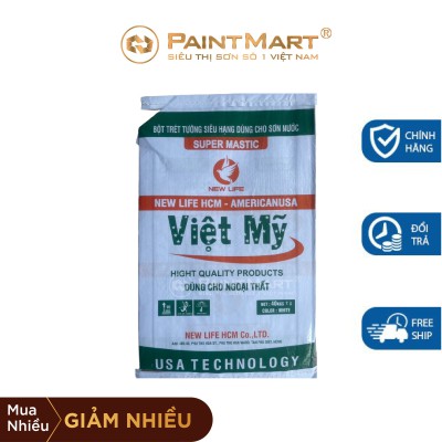 Bột trét tường ngoại thất giá rẻ Việt Mỹ bao 40Kg