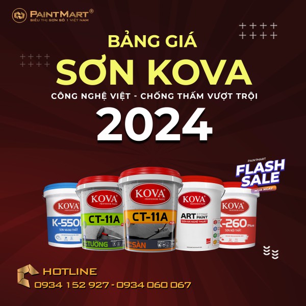 Bảng giá sơn Kova mới nhất 2024