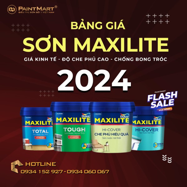 Bảng giá sơn Maxilite mới nhất 2024