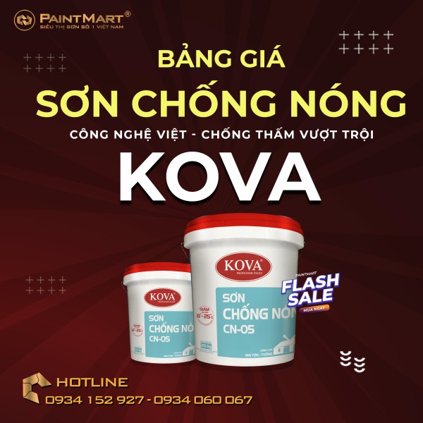 Bảng giá sơn chống nóng Kova mới nhất 