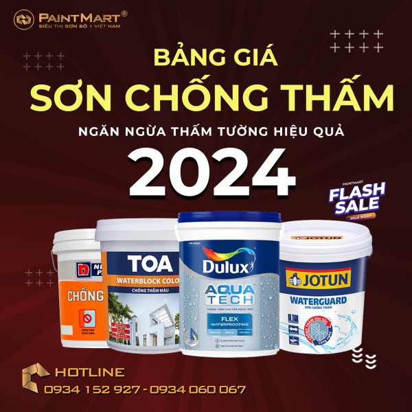 Bảng giá sơn chống thấm mới nhất 2024