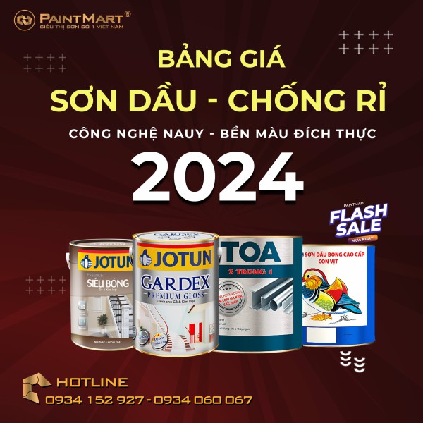 Bảng giá sơn dầu chống rỉ kim loại mới nhất