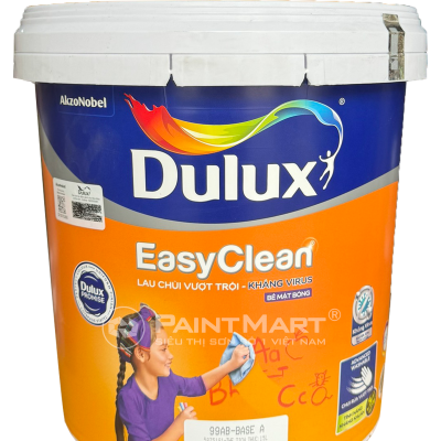 Sơn nội thất Dulux Easyclean lau chùi vượt trội kháng Virus bề mặt bóng 99AB - thùng 15L