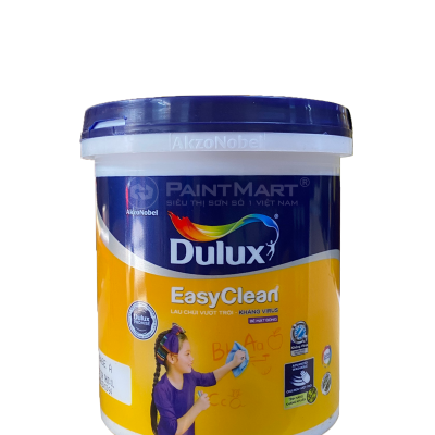 Sơn nội thất Dulux Easyclean lau chùi vượt trội kháng Virus bề mặt bóng 99AB - Lon 1L