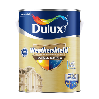 Sơn ngoại thất siêu cao cấp  DULUX WEATHERSHIELD  ROYAY SHINE Bề mặt Bóng -  RS86 lon 5L
