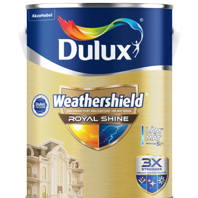 Sơn ngoại thất siêu cao cấp  DULUX WEATHERSHIELD  ROYAY SHINE Bề mặt Bóng -  RS86 lon 5L