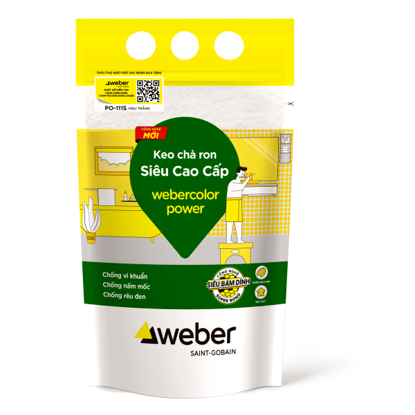 Keo chà ron kháng khuẩn webercolor power