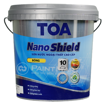 Sơn ngoại thất cao cấp Toa Nanoshield bóng bảo vệ 10 năm - 15L