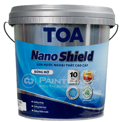 Sơn ngoại thất cao cấp Toa Nanoshield bóng mờ  bảo vệ 10 năm - 15L