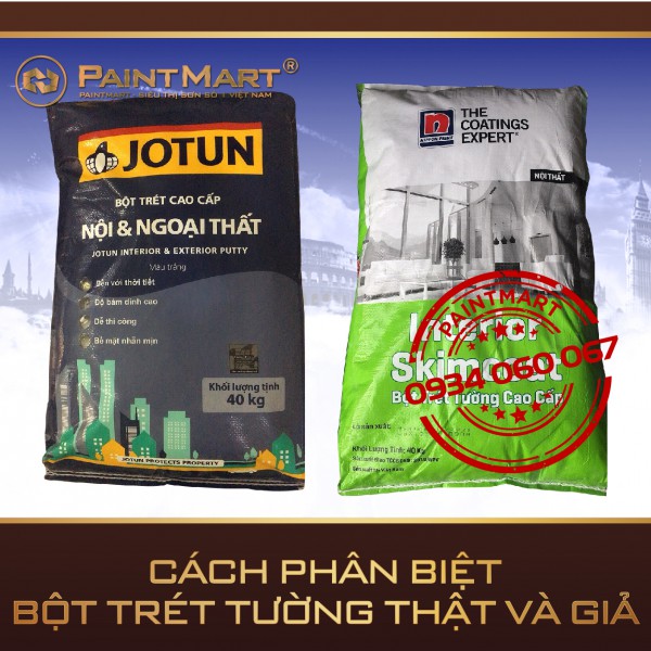Cách phân biệt bột trét tường thật và giả