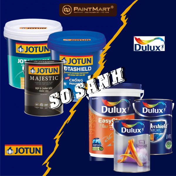 So sánh chất lượng sơn Jotun và Dulux