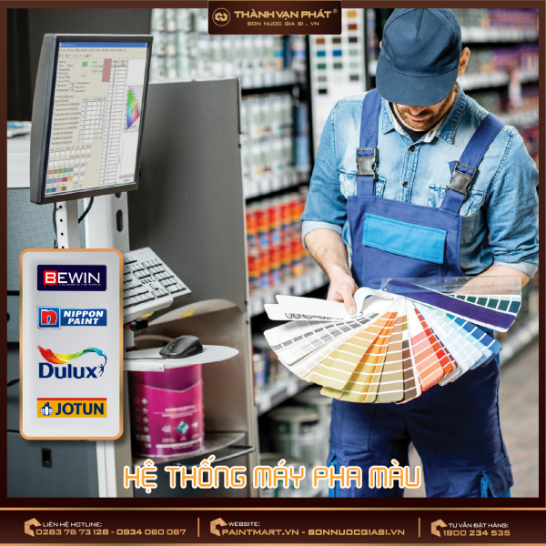 Có nên mua sơn tại các đại lý có máy pha màu?