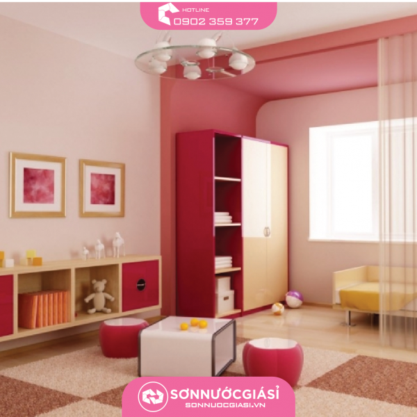 Sơn nhà đẹp điên đảo với màu hồng hiện đại