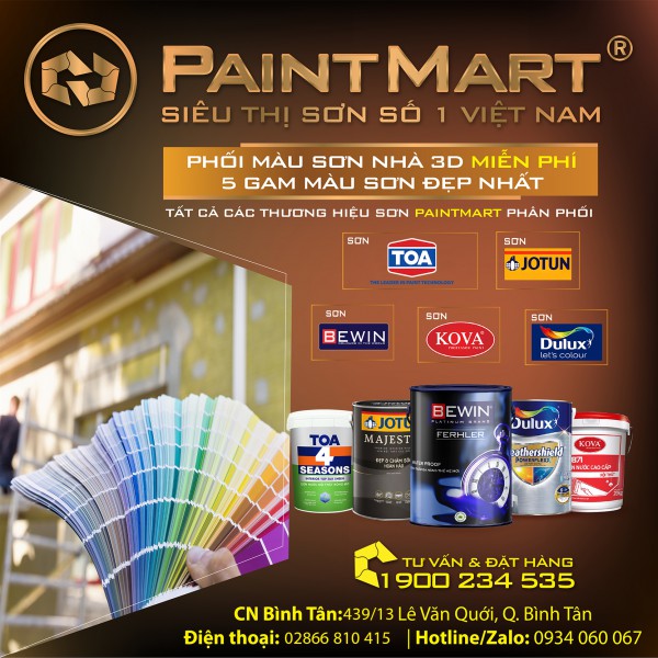 PaintMart tuyển Đại lý kinh doanh Phân phối Sơn cấp 1, cấp 2 tại Tp Hồ Chí Minh và các tỉnh phía nam