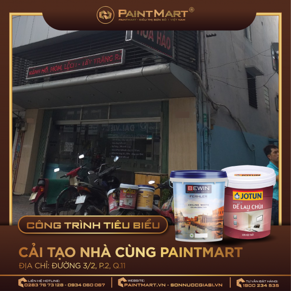 SƠN LẠI NHÀ SẠCH MỚI CÙNG PAINTMART