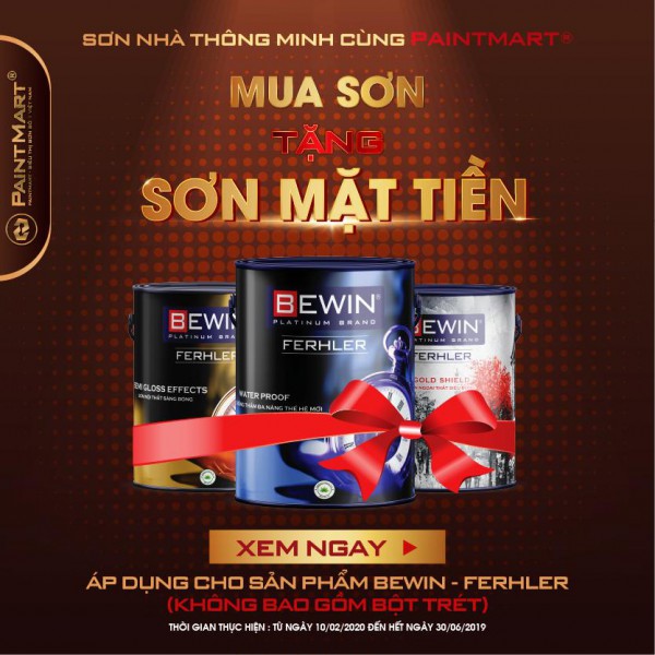 Chương trình khuyến mãi : Sơn nhà thông minh cùng PaintMart, Mua Sơn Tặng Sơn Mặt tiền