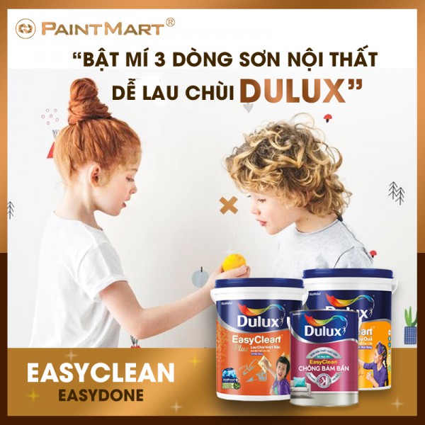 Dòng sơn nội thất dễ lau chùi EasyClean của Dulux