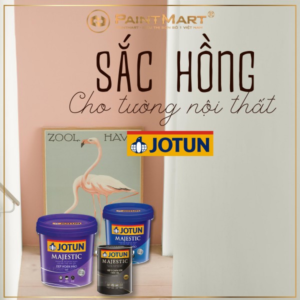 Chọn sắc hồng từ sơn Jotun cho tường nhà nội thất thêm rạng rỡ