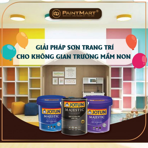 Giải pháp sơn trang trí cho không gian trường mầm non từ sơn nội thất Jotun