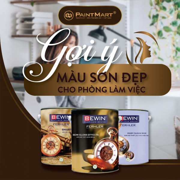Gợi ý màu sơn đẹp trang trí phòng làm việc cho các nàng #Bewin